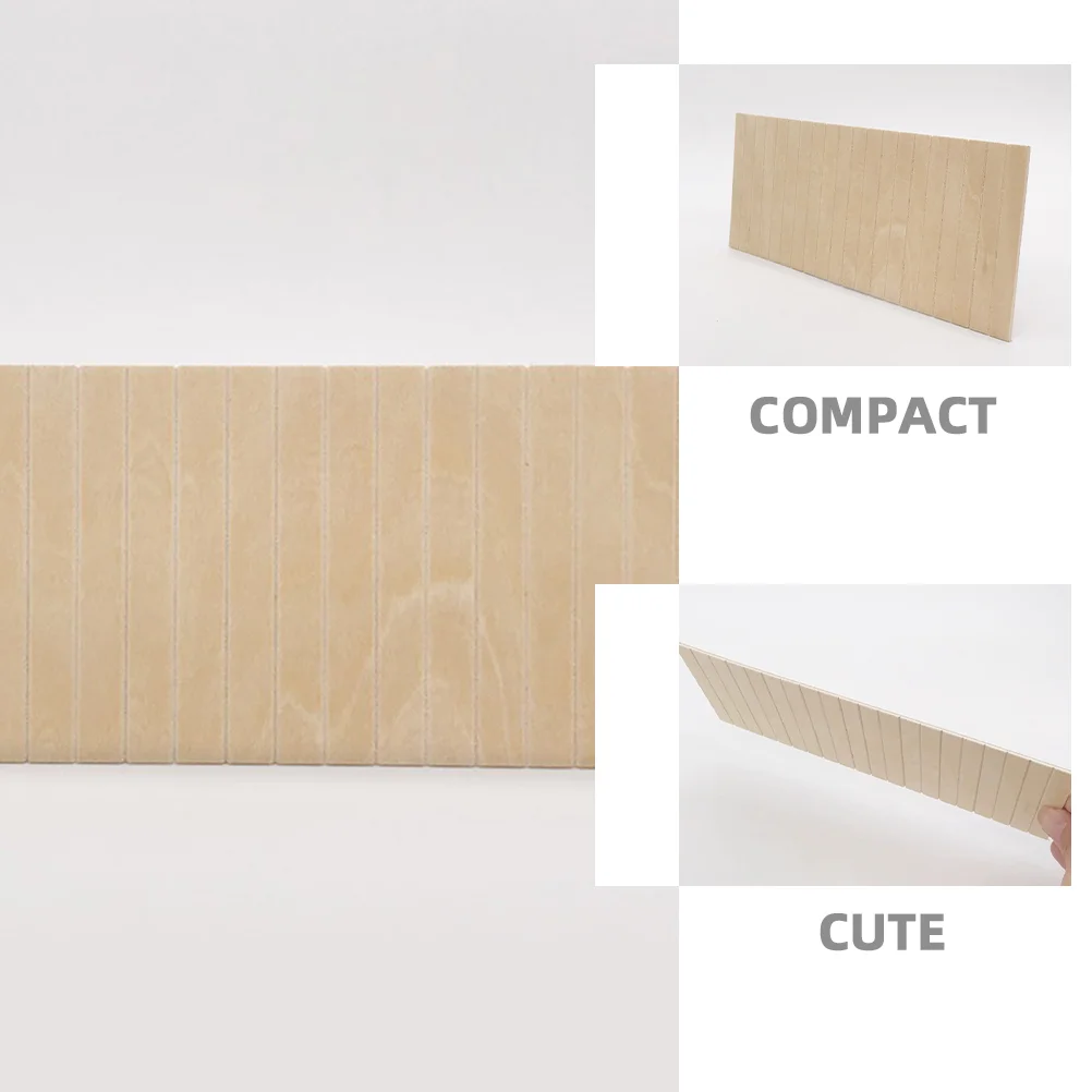 2 ชิ้นตุ๊กตากระโปรงมินิเฟอร์นิเจอร์ตกแต่ง Wainscoting Trim Board แผงไม้อุปกรณ์เสริมในร่ม