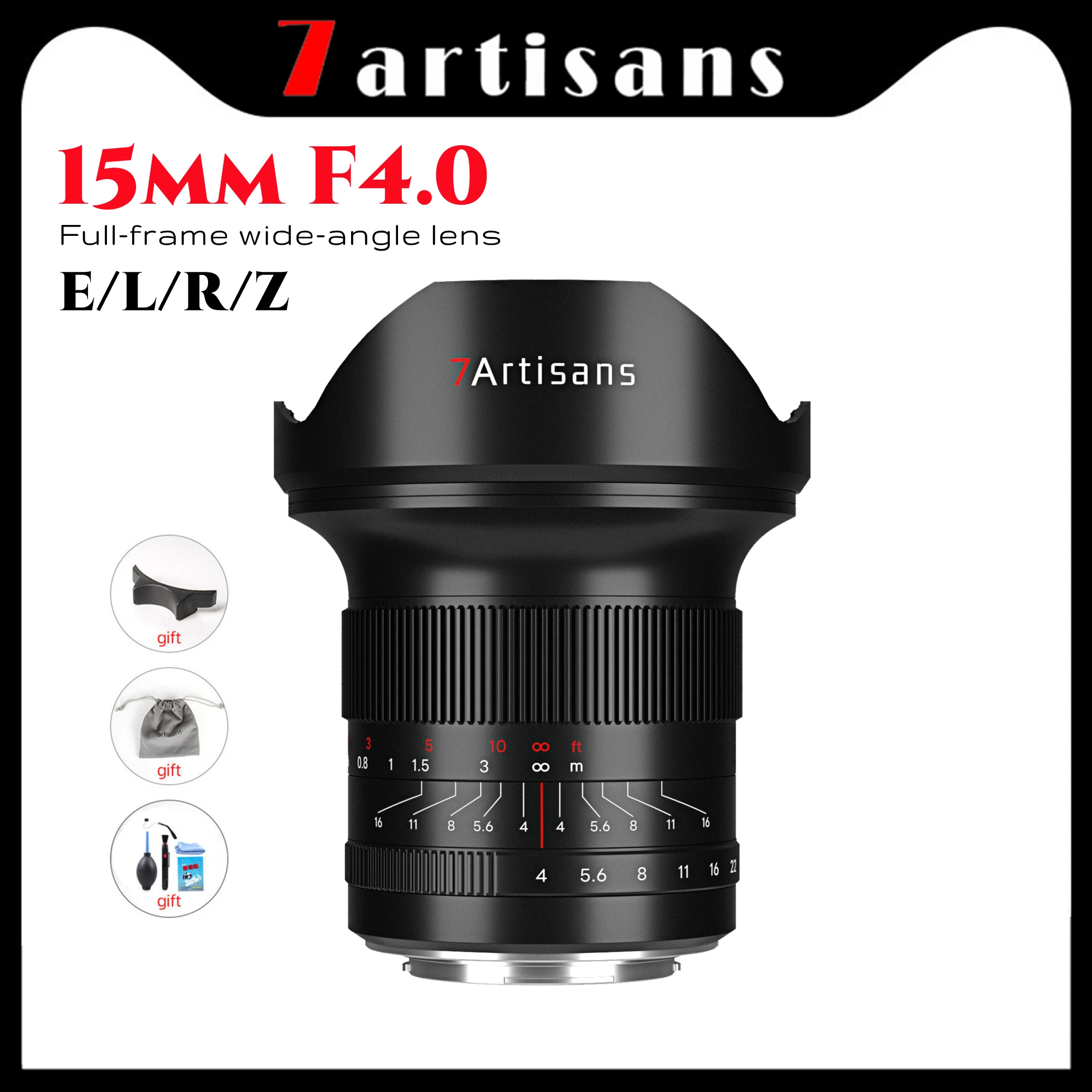 

7artisans Full-Frame Wide-Angle lens15mm F4.0 SLR Manual Focus For Canon RF Sony E Nikon Z Sima/Leica/Panasonic L Mount Camera