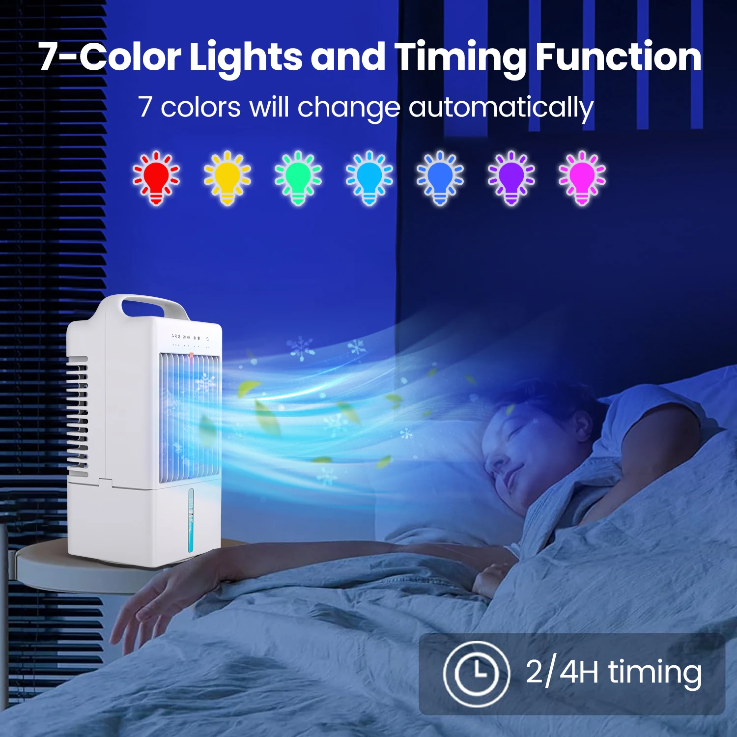Portable Air Conditioning Cooling Evaporative Air Cooler Fan with Remote Control Water Tank view 3