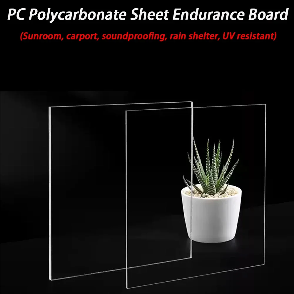 Panneau d'endurance PC Transparent, épaisseur 0.5-20mm, plaque en Polycarbonate, feuille de plastique résistante à l'usure, bricolage dur pour la maison, 297x210mm