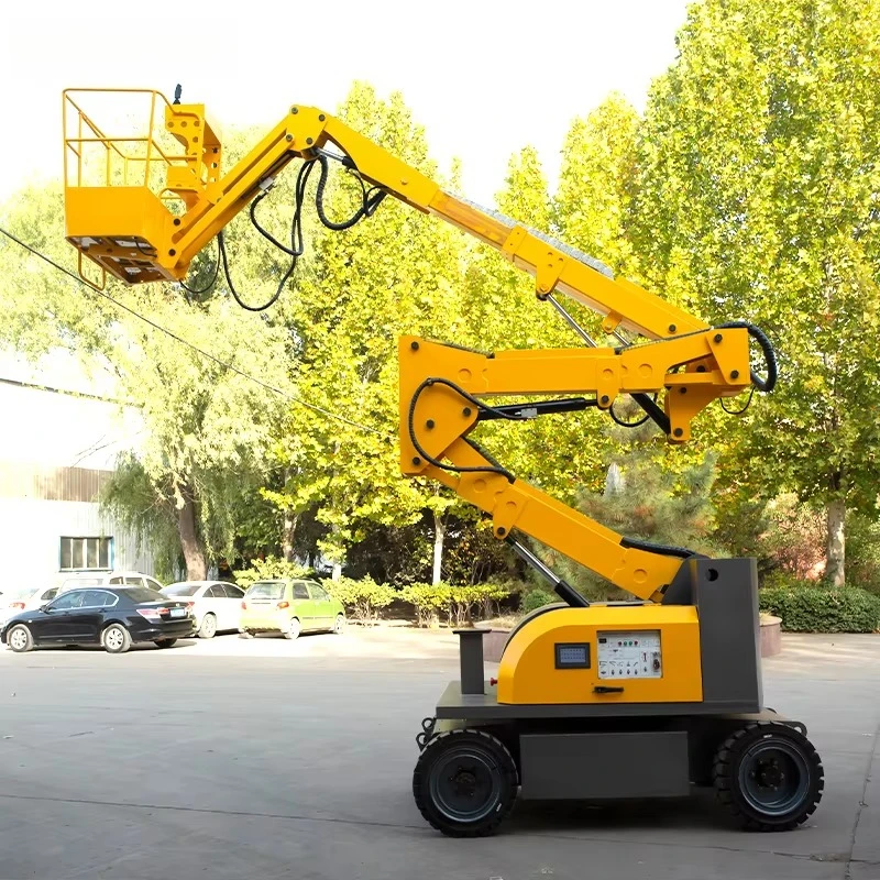 Customized Factory Price 14m 16m Articulated Towable Boom Lift For Aerial Work