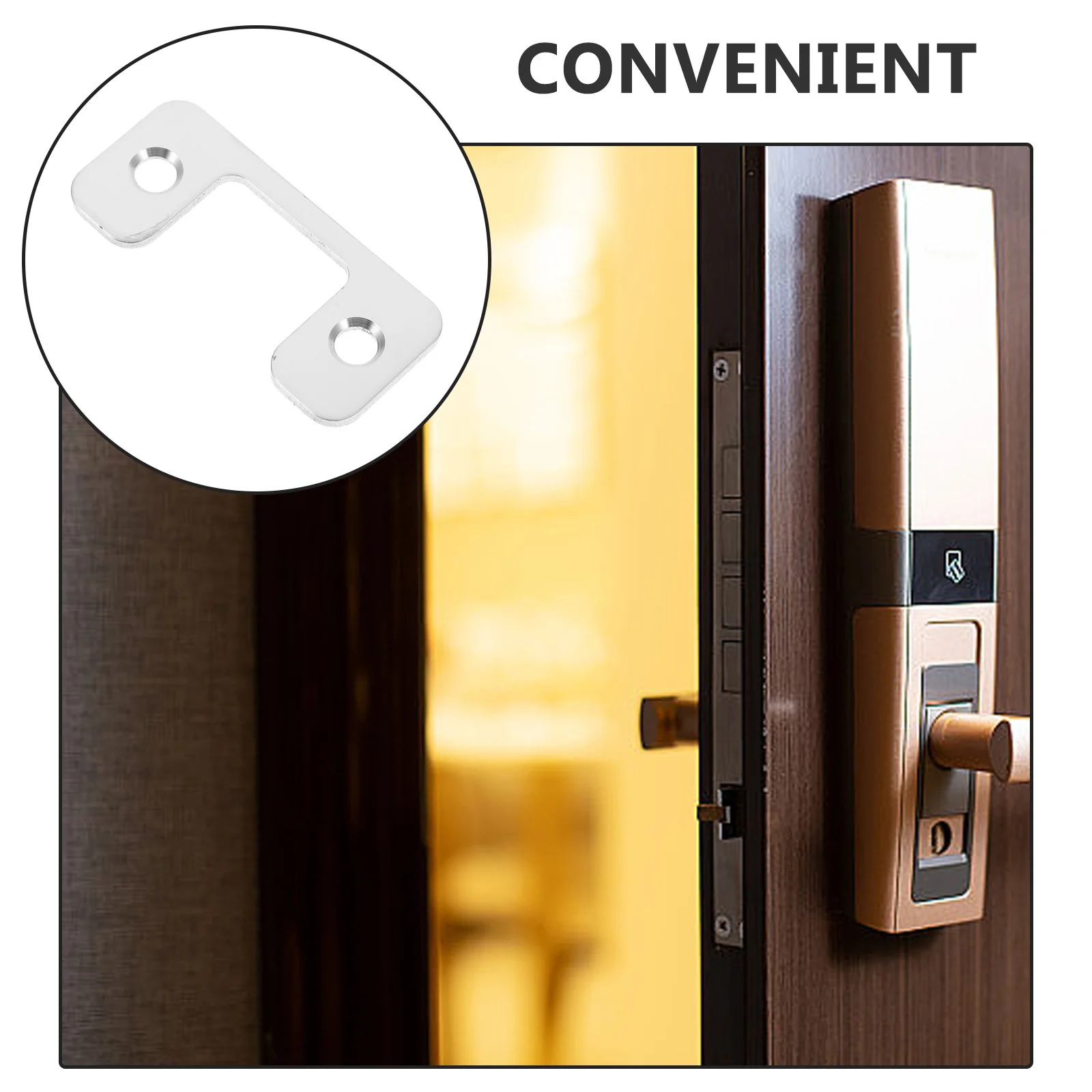 

Strike Plate For Door Lock Accessories Stainless Steel Front Door Reinforcement Deadbolt Installation Hardware Plate
