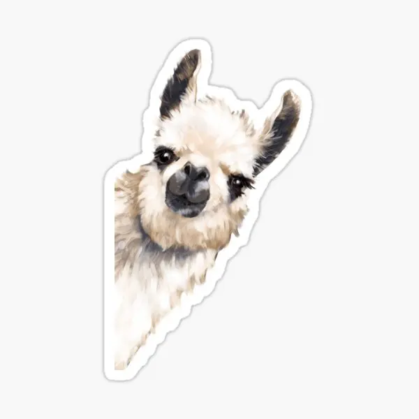 Sneaky Llama  5PCS Stickers for Background Print Room Cartoon Stickers Car Funny Home Laptop Kid Luggage Window Living Room Wall