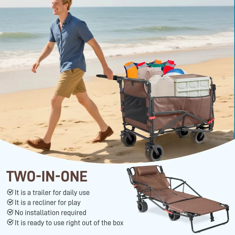 Convertible four-wheel beach car chair can be customized OEM beach fishing vehicle