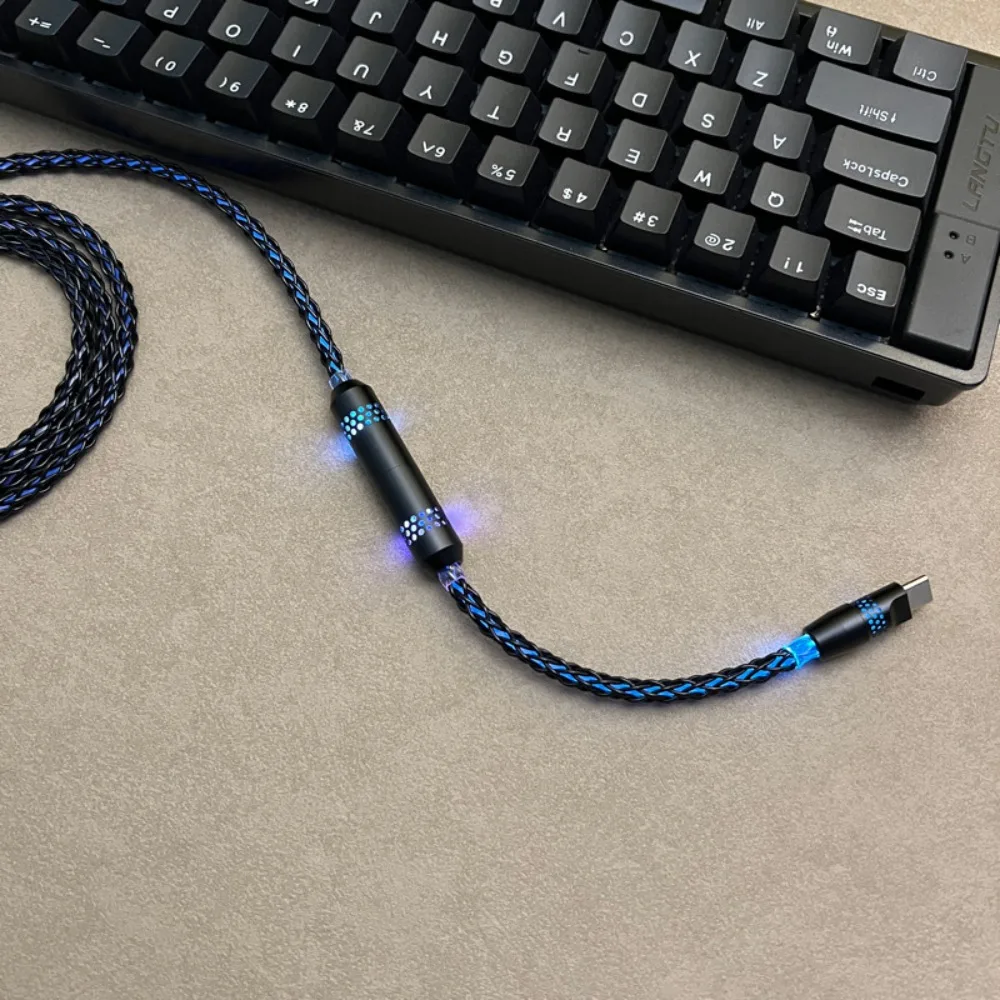 Magnetic Nail Induction RGB Gradient Switch Light Single Crystal Copper 8-strand Wire 8K Magnetic Axis Mechanical Keyboard Wire