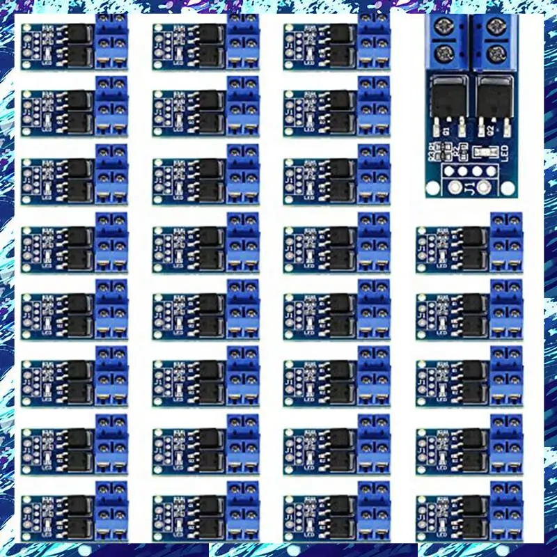CEA 30PCS MOSFET Drive Module DC 5V-36V 15A(Max 30A) 400W Dual High-Power 0-20Khz PWM DC Motor Speed Controller