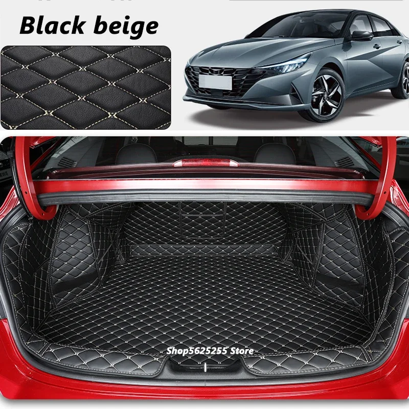 Custom Line Trunk Mat For Hyundai Elantra CN7 2022 2021 2020 Accessories Waterproof Full Encirclement Trunk Pat Protection