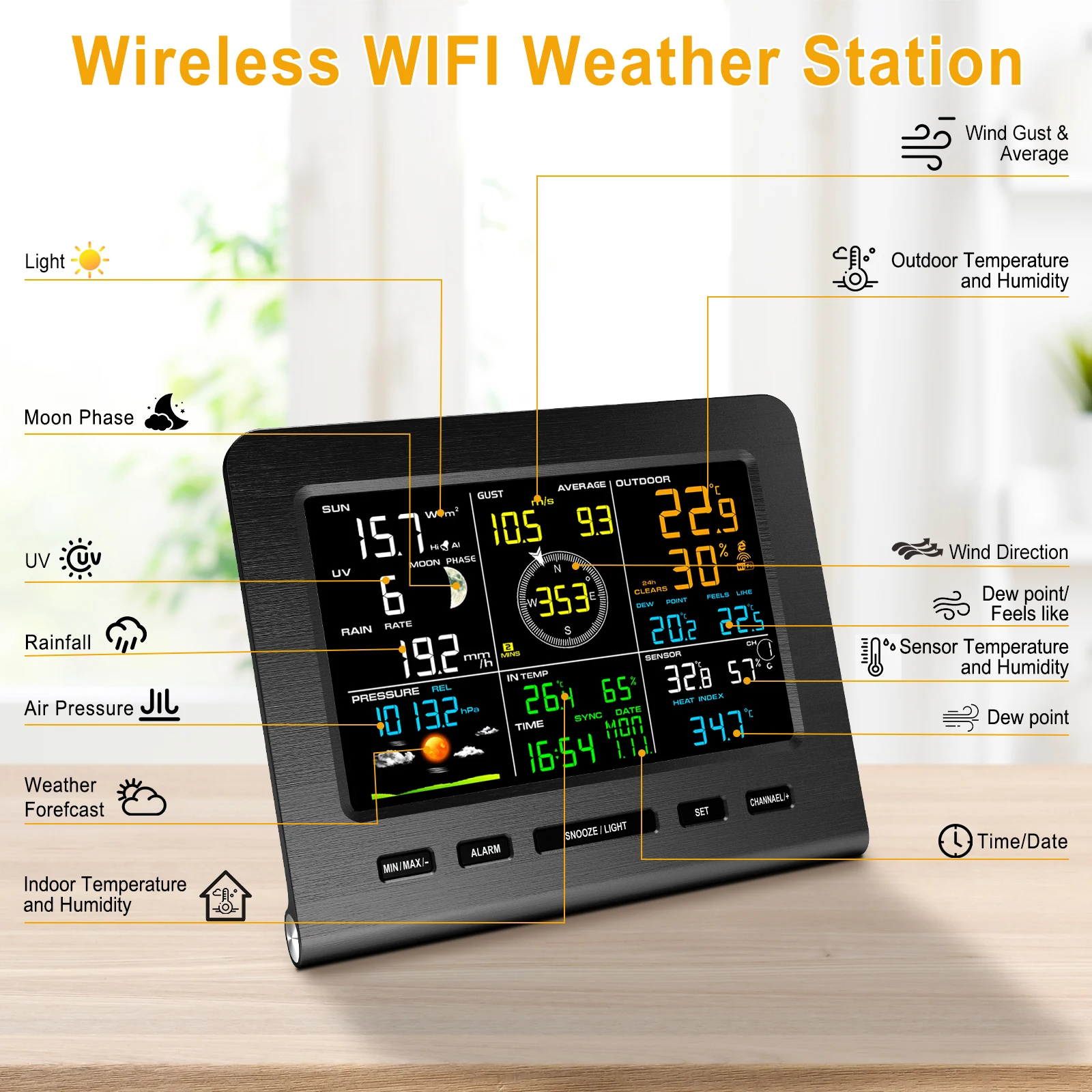 Stacja pogodowa WiFi 8 w 1 zas – Rain Gauge Digital recenzja i cena