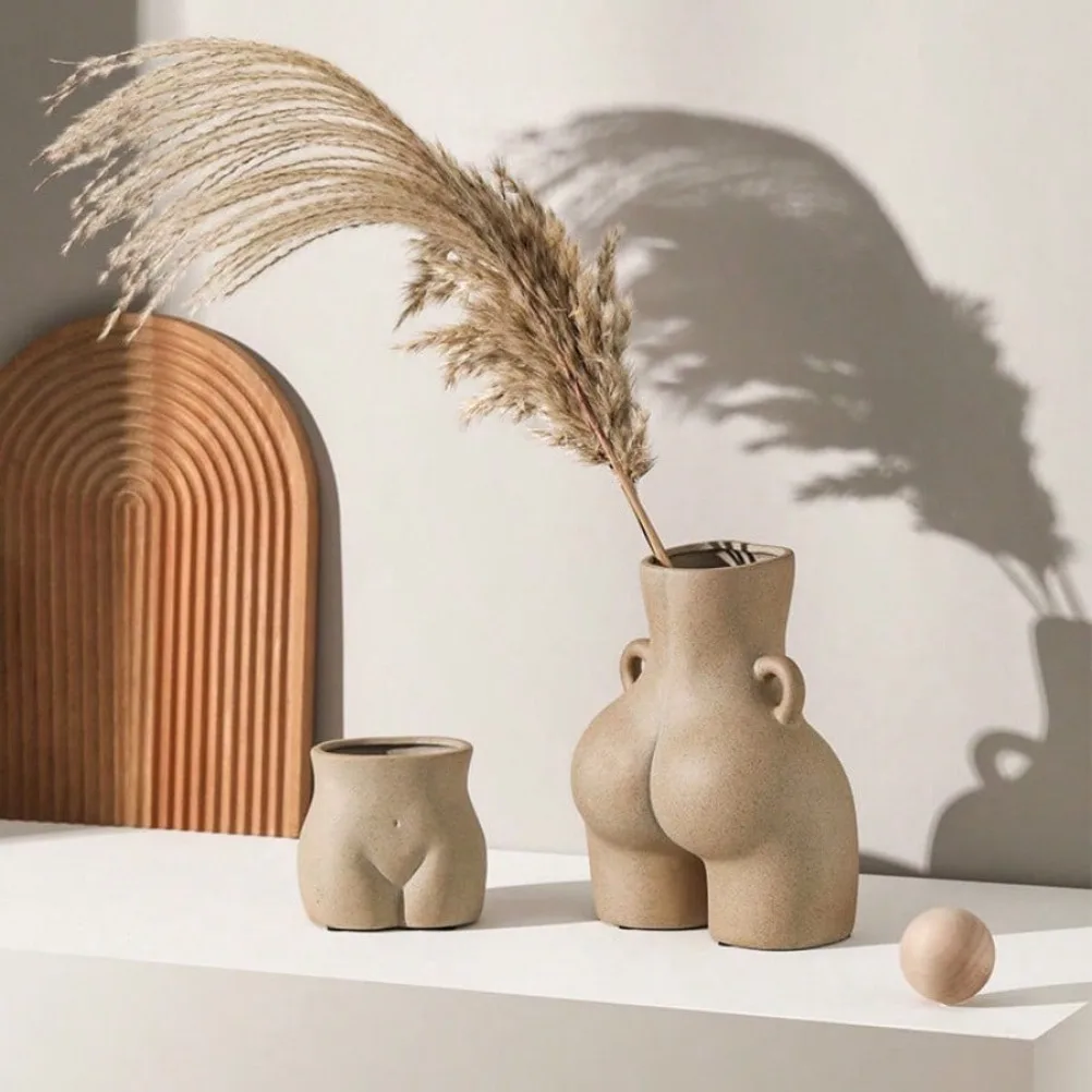 

Creative Ceramic Vase Retro Home Decor Elegant Desktop Flower Pot Room Decoration Living Room Table Decoration and Accessories