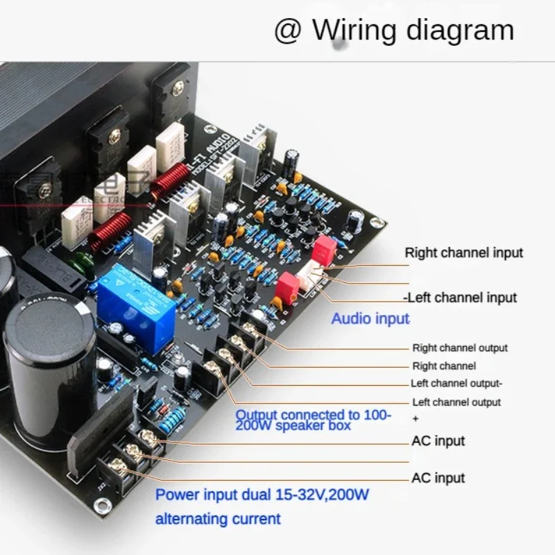 SOTAMIA High Power Amplifier Audio Board 100Wx2 Hifi Stereo Tube Amp 2SC5200 2SA1943 Amplificador Home Theater Tube Amplifiers