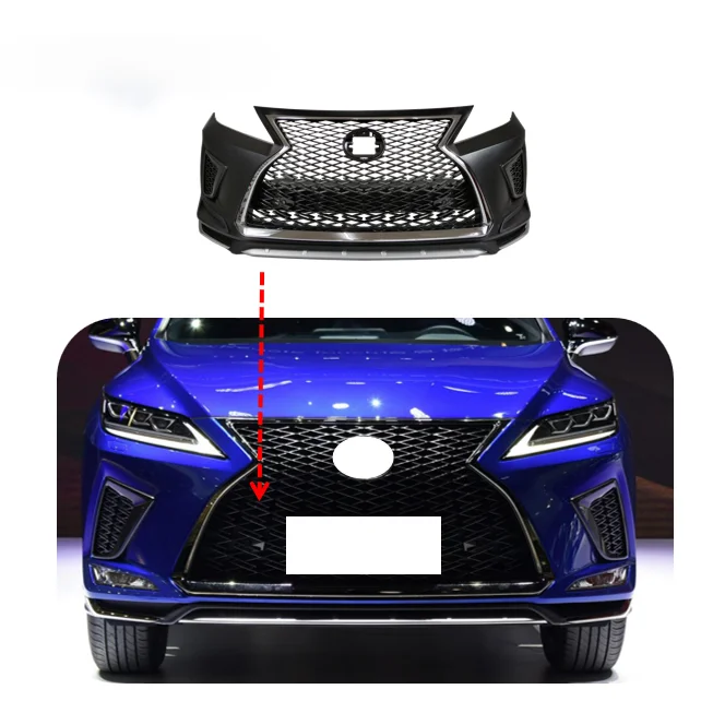 HAILED Car F-Sport Lexus RX300 2016 Parachoques delantero Placa de cubierta de luz antiniebla de malla media mejorada para Lexus RX300 2019 2020 Sport