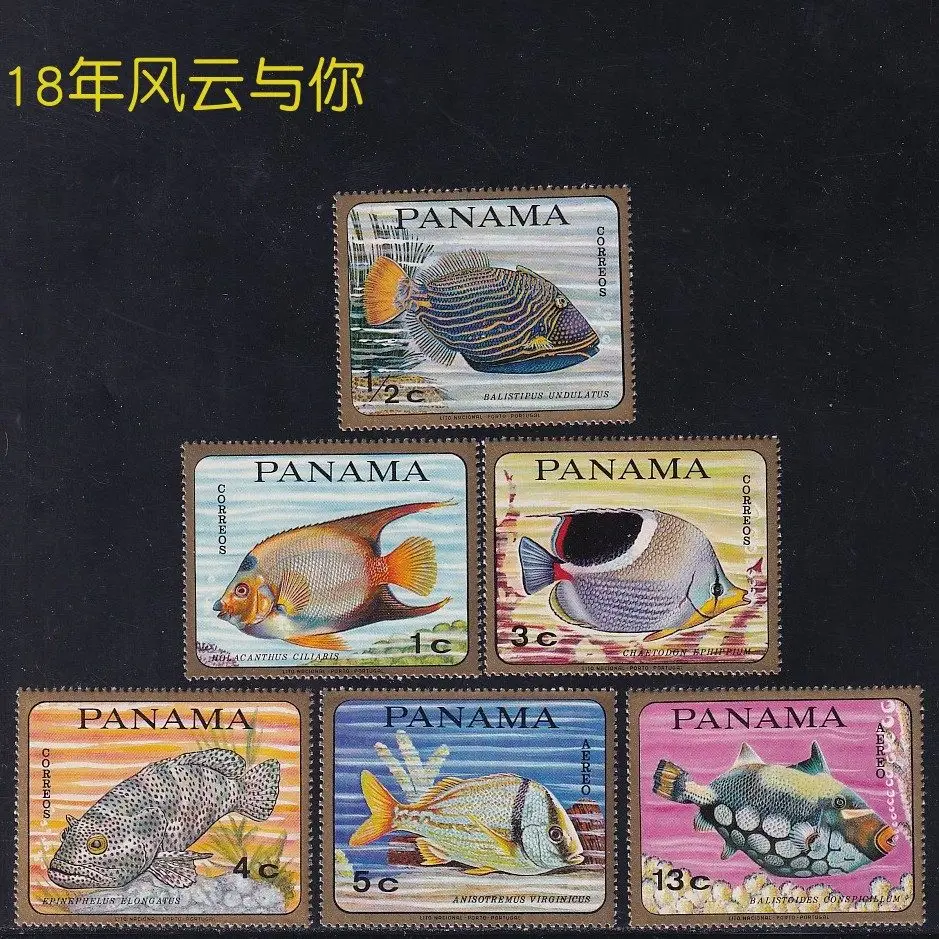 Panama Post Stamps Postage Year1968 Coral Reef Fish Cannon Fish 1 Set 6 New Collectible Postage Stamps Material For Scrapbooking