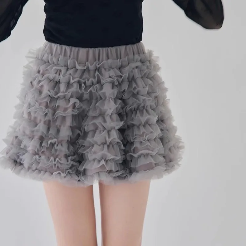 New Japanese Lolita Style Sweet Cute Pink Skirts Two-wear Layer Cake Mesh Ballet Skirt Can Be Used As Tube Top Women's Clothing