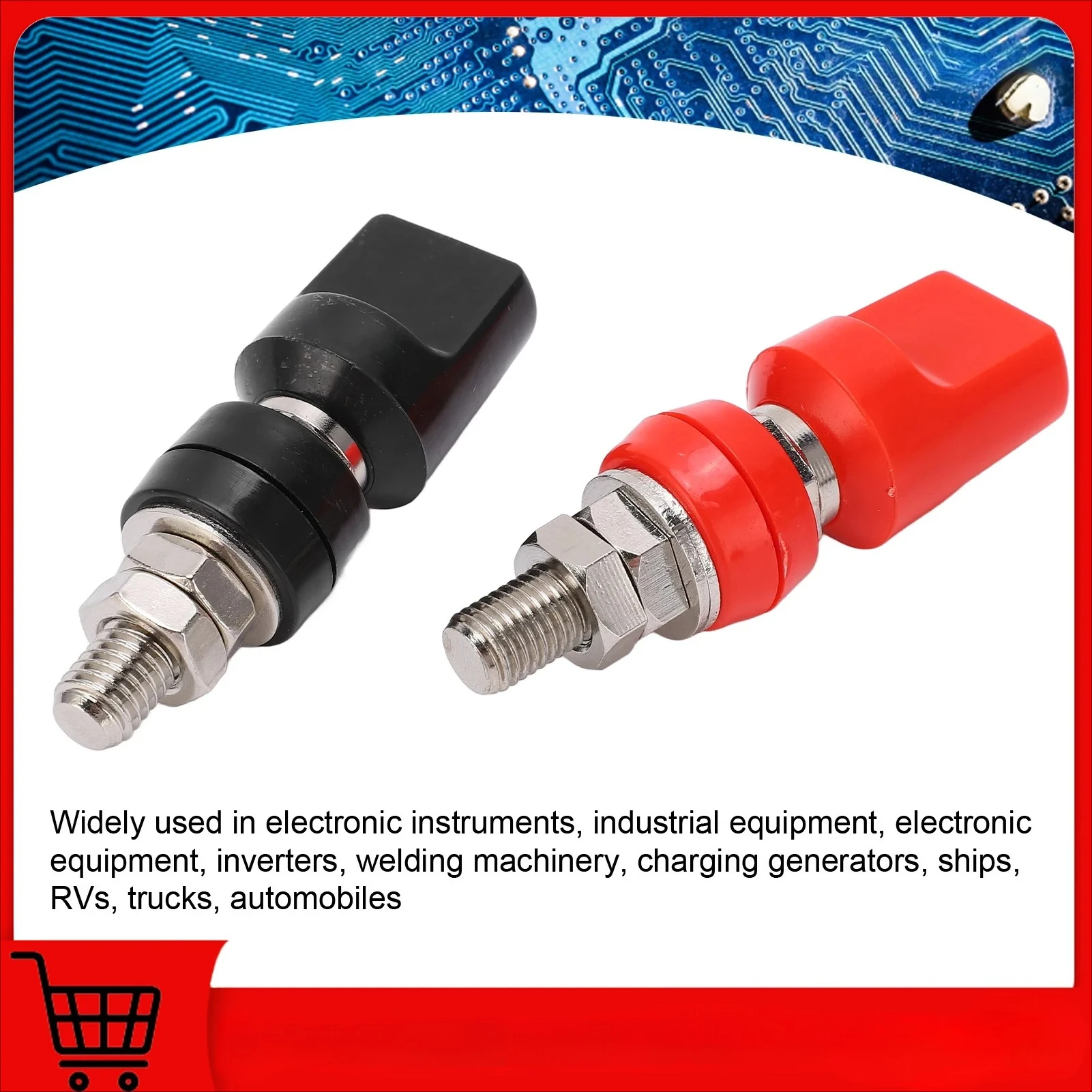 Power Terminal 100A Rated Current Clear Color Terminal Binding Post Exquisite with 4mm Plug for Electronic Equipment