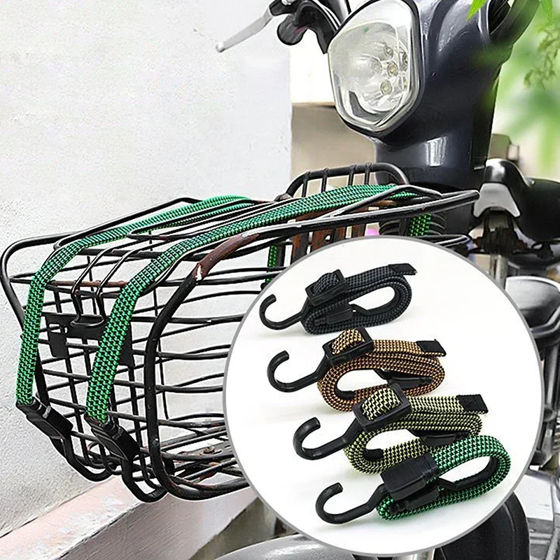 New Elastics Rubber Luggage Rope Cord Hooks Bikes Rope Tie Motorcycle Luggage Roof Rack Strap Fixed Band Hook Car Accessories