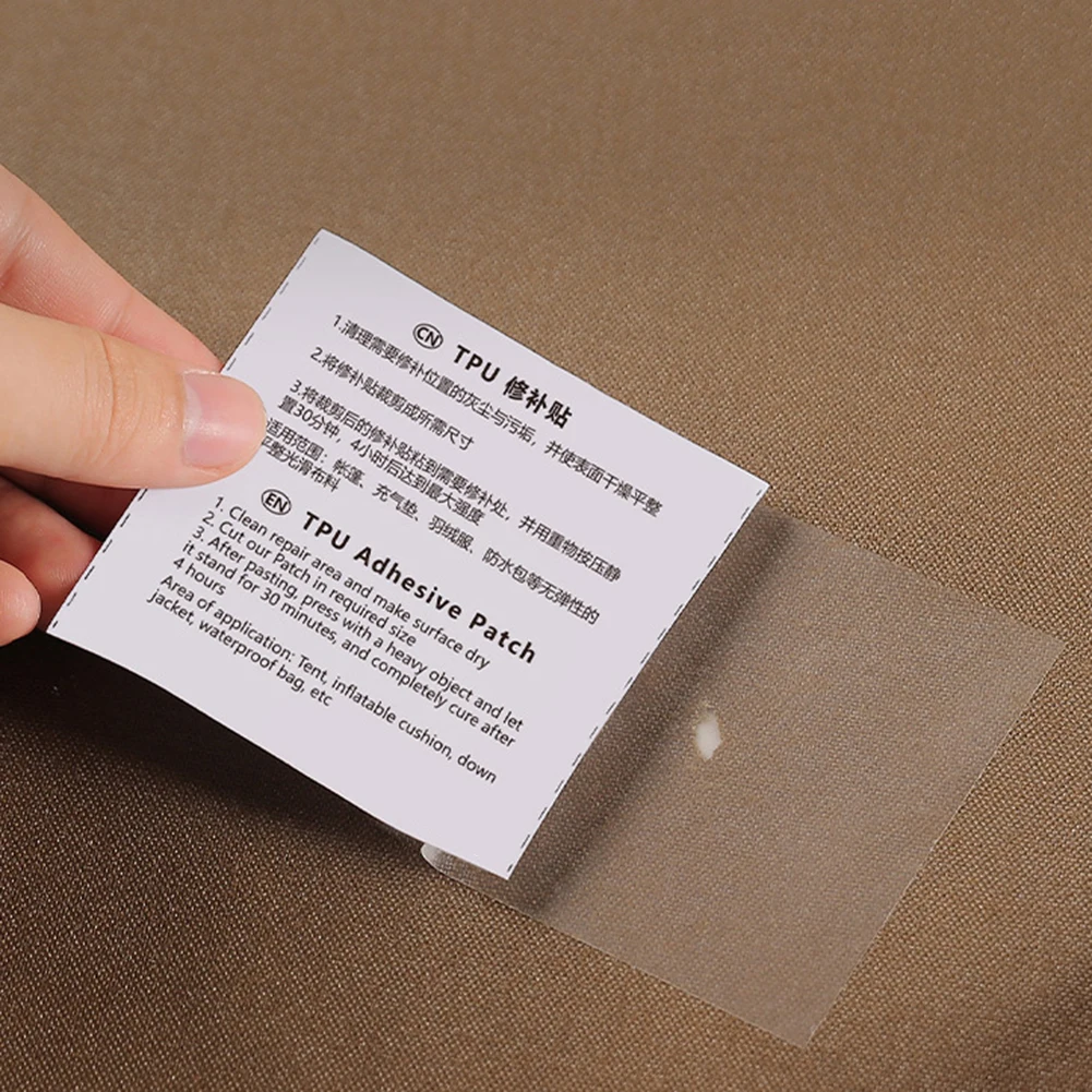 Tent Repair Tape Transparent With Good Flexibility Strong Tear Resistance 10pcs Not Easy To Tear Raincoat Repair