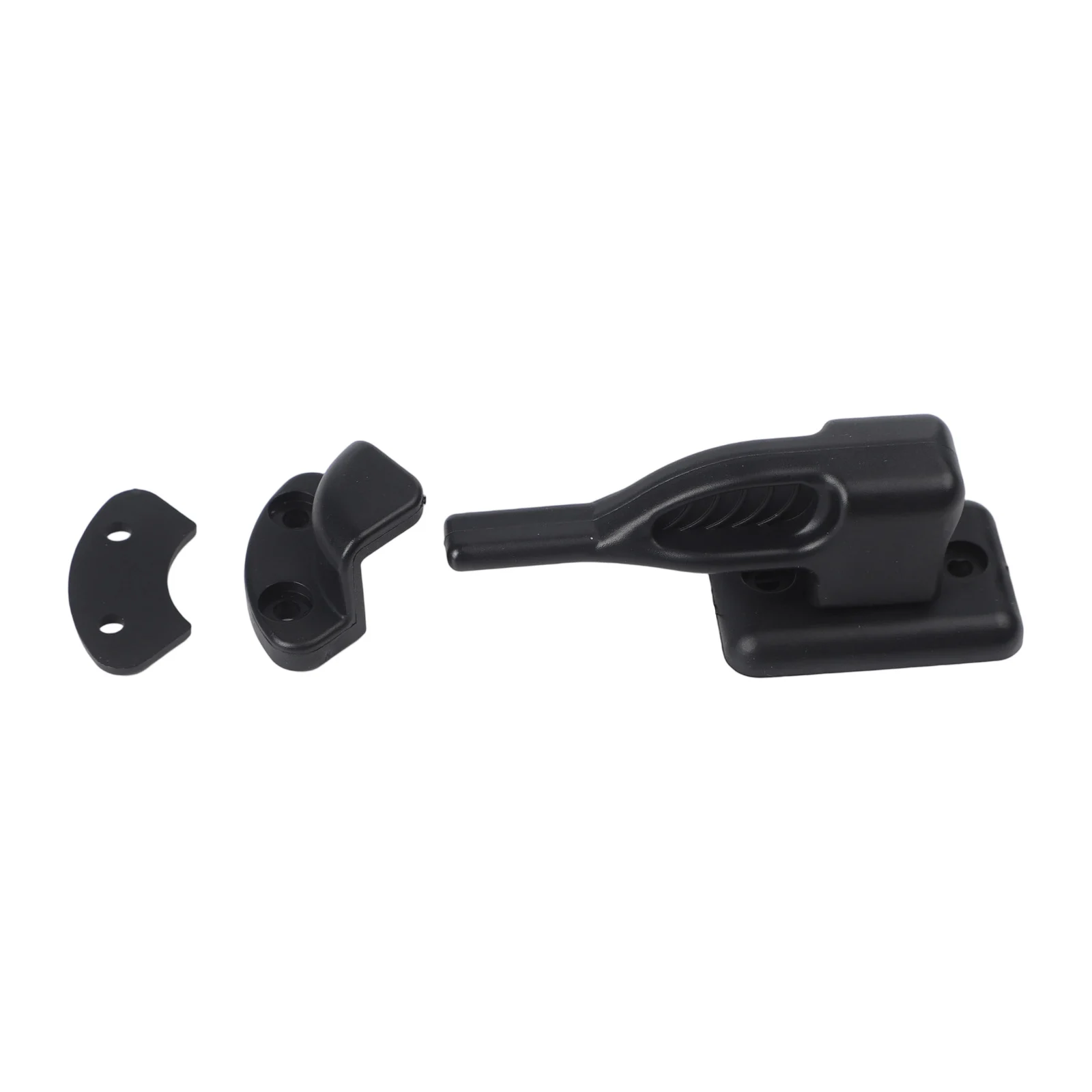 Black Door Lock Latch Multi Use Door Closure System Door Stopper Versatile Application Compact Size Easy Installation Design