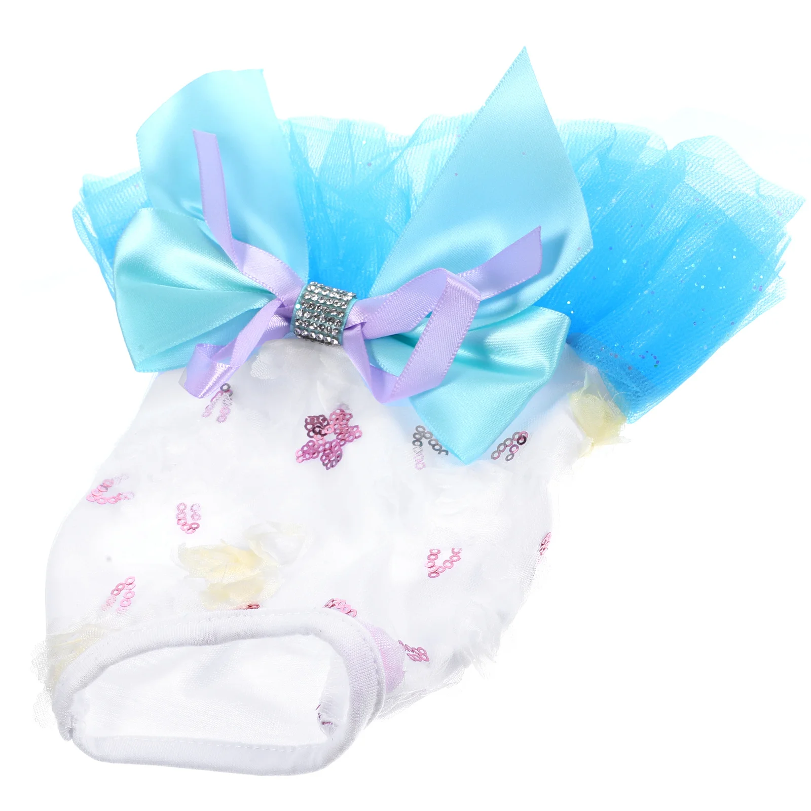 

Dog Princess Summer Dress Puppy Mesh Flower Wedding Tutu Skirt Sequin Dot Birthday Party Apparel Dog Princess Costume
