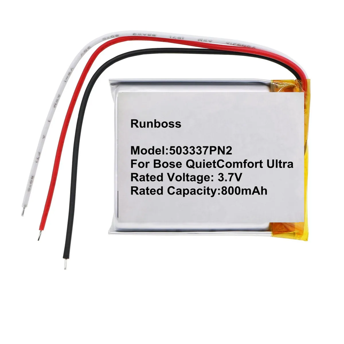 3.7V 800mAh 503337PN2 NTC Battery For Bose QuietComfort Ultra Noise Cancelling 440108 Gaming Headset Headphones