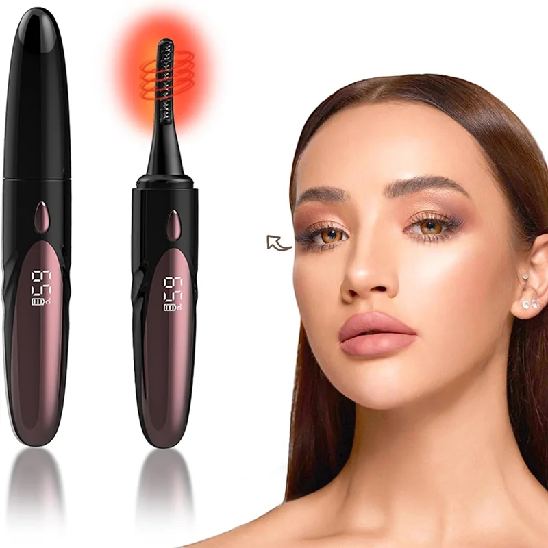 أدوات تجعيد الرموش الساخنة ABKR، أداة تجعيد الرموش الكهربائية لأدوات المكياج قابلة لإعادة الشحن عبر USB، تسخين سريع خلال 10S، 4 أوضاع تسخين
