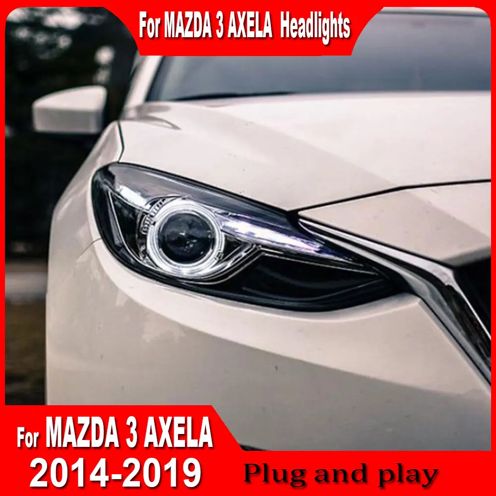 Car headlight for Mazda 3 Axela 2014 2015 2016 2017 2018 LED Headlights Assembly Upgrade High Configure Bifocal Lens Signal Lamp