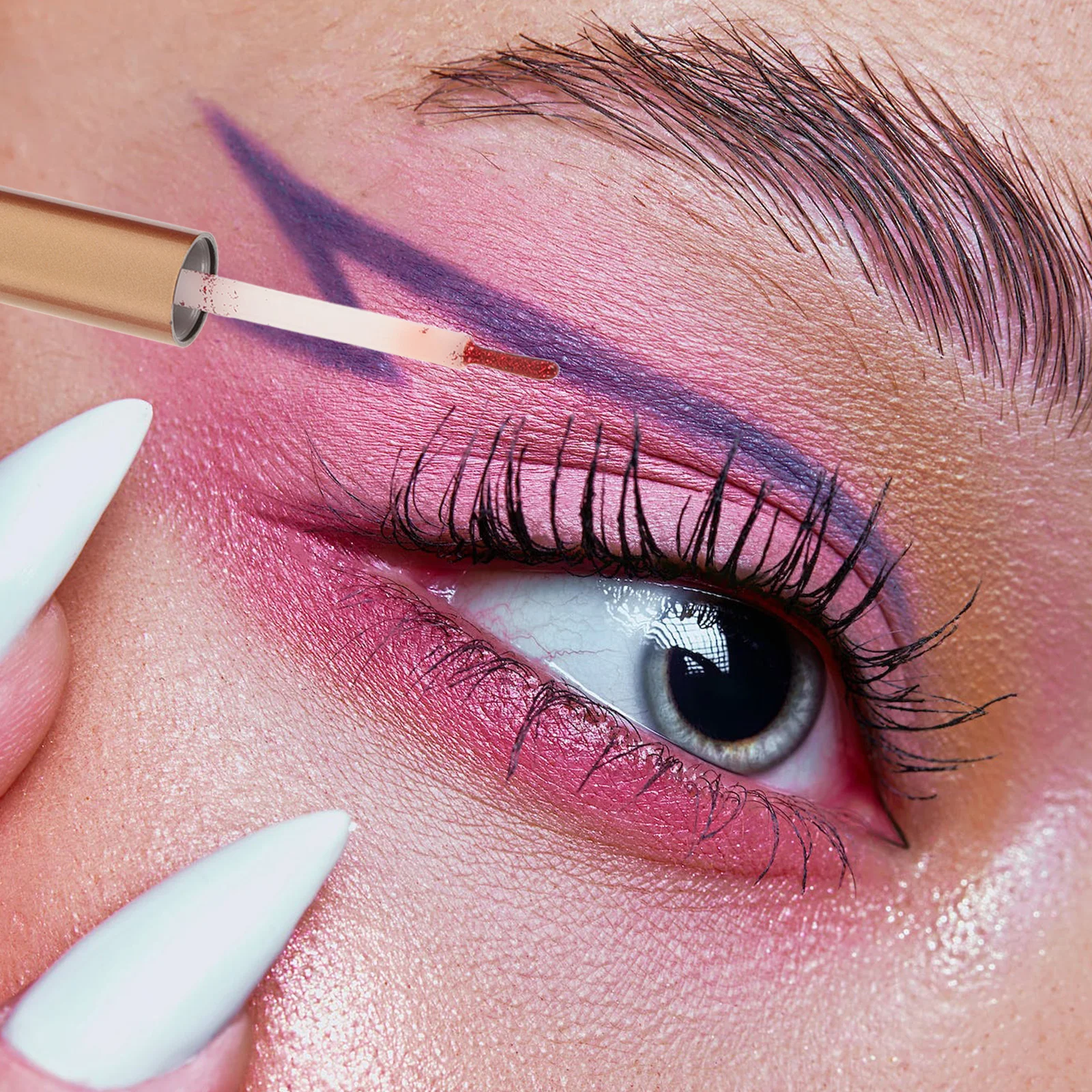 5 個のグリッターリキッドアイシャドウセットシマーアイシャドウスティックハイライターペン特別な機会仮装パーティー用輝く輝き