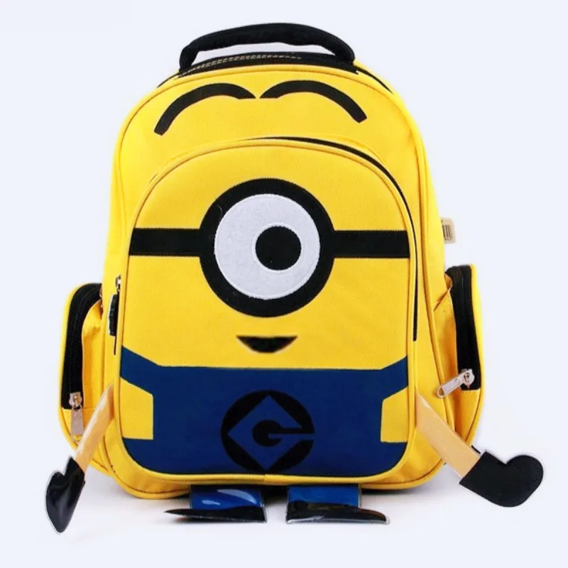 

Minions Backpacks Anime Kindergarten Schoolbags Cartoon Figures Boys Girls Large Capacity Shoulders Bags Kawaii Birthday Gift