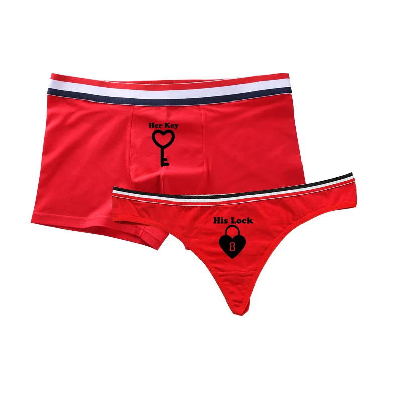 Sexy Hot Funny Women G string Men's Boxer Shorts Cotton Underwear Couples Lover Underpants