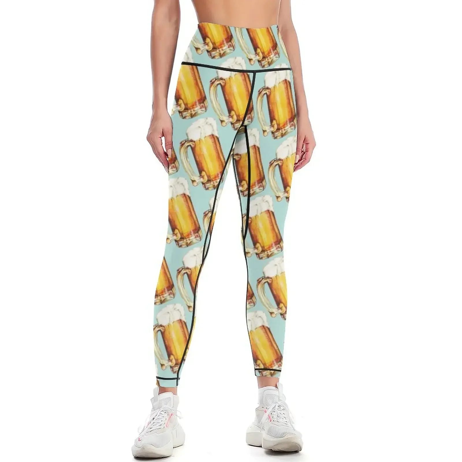 

Beer Pattern Leggings trousers Fitness woman Women sportwear gym pants Womens Leggings