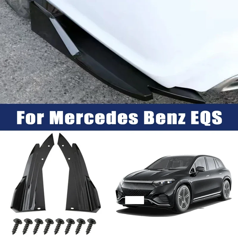 

Car Rear Bumper Spoiler Lip Carbon Fiber Wing Trim Anti-crash Diffuser Side Skirt Wrap Angle Splitter For Mercedes Benz EQS SUV