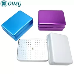 120Holes Full Hole Endo Box Dental Diamond Bur Holder Dental Disinfection Box  Autoclave Sterilizer Case Burs