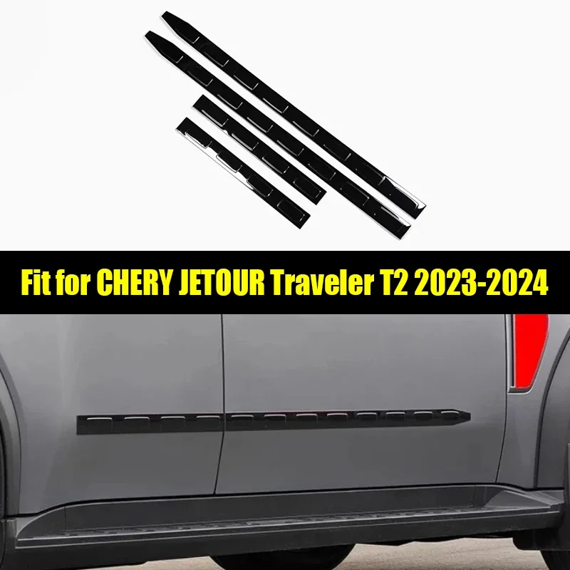 New! Body Trim Anti-collision Polishing Strip Suitable for CHERY Jetour Traveller T2 2023 2024 Stainless Steel Body Trim Strip P