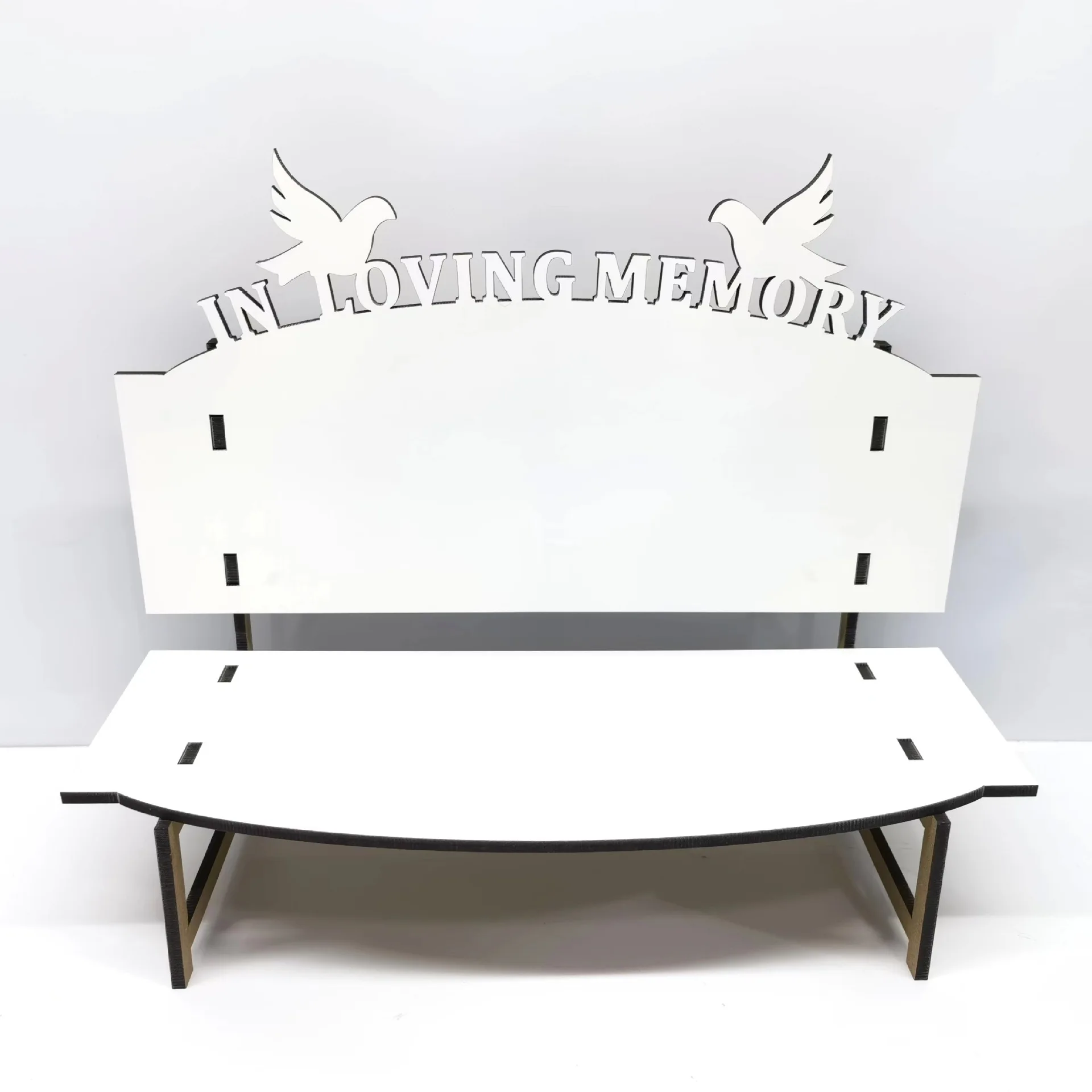 

180mm Sublimation Blank Print Plain MDF wood Memorial Long Bench Chair For keepsake Christmas Decoration Trinket Ornament