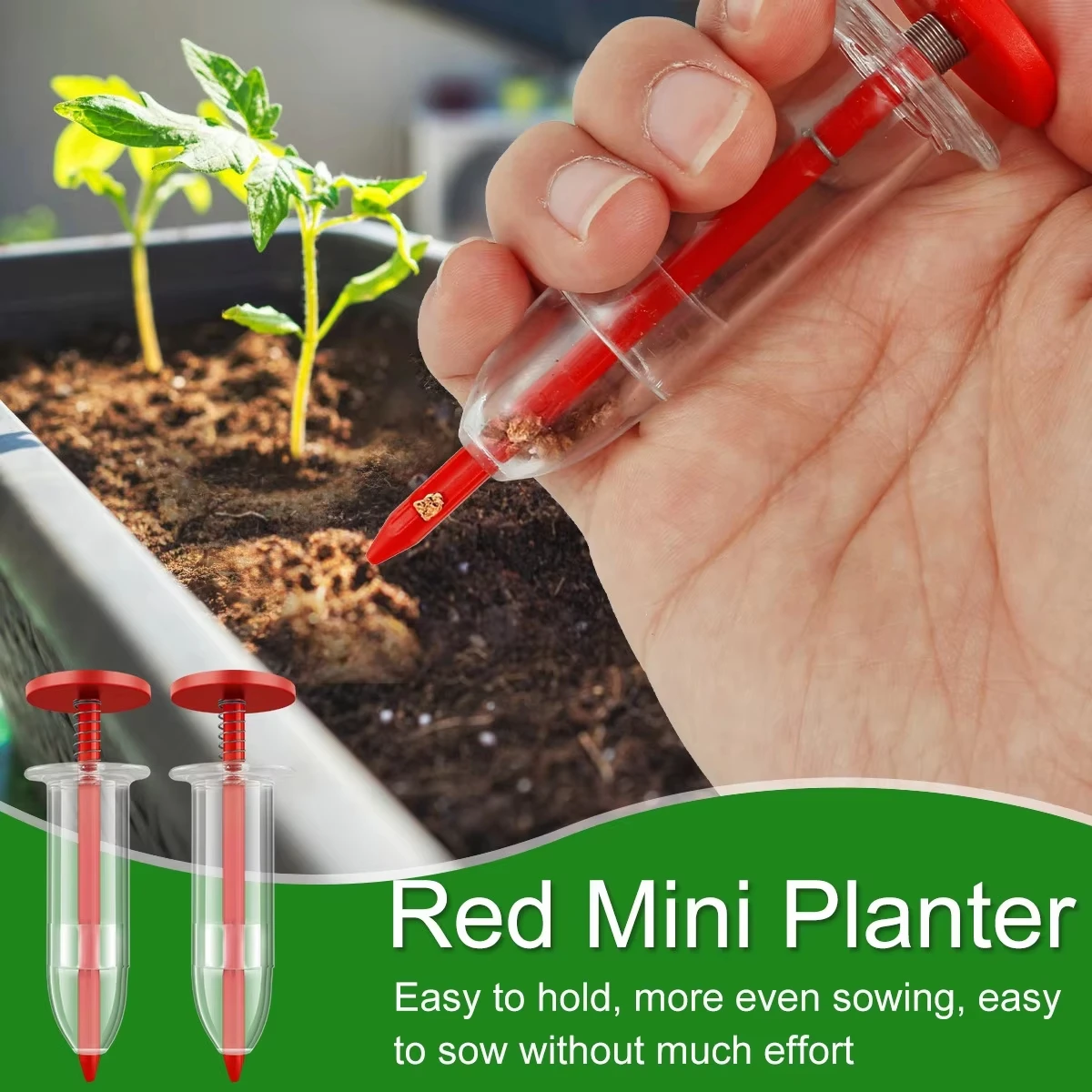 Adjustable Seed Distributor Manual Seeder for All Seeds Easy to Use Garden Lawn Care Tool