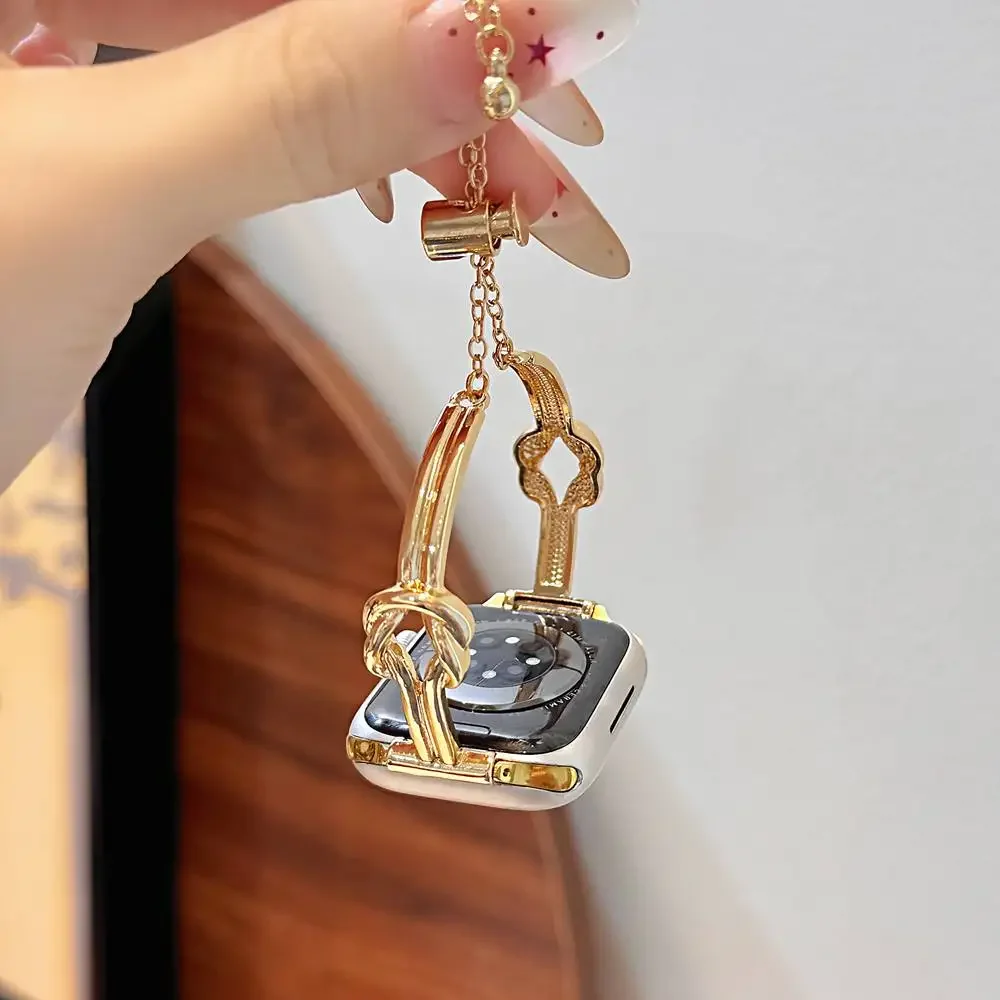 

Модный браслет с металлической цепочкой для Apple Watch серии 11/8/7/6/10/9 40 мм 41 мм 38 мм 42 мм 44 мм 45 мм 46 мм ремешок