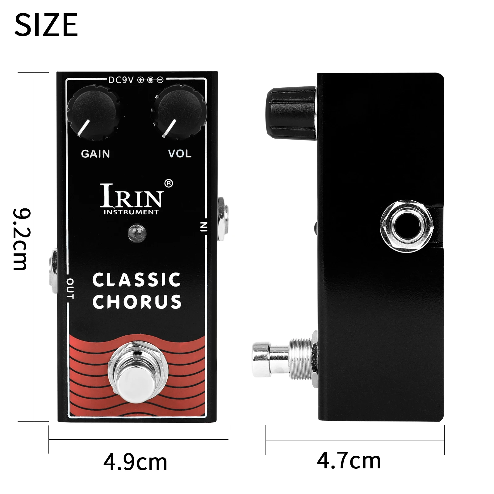 IRIN RF-05 Classic Chorus Guitar Effect Pedal Crisp and Transparent Chorus Guitar Pedal  True Bypass Guitar Parts & Accessories