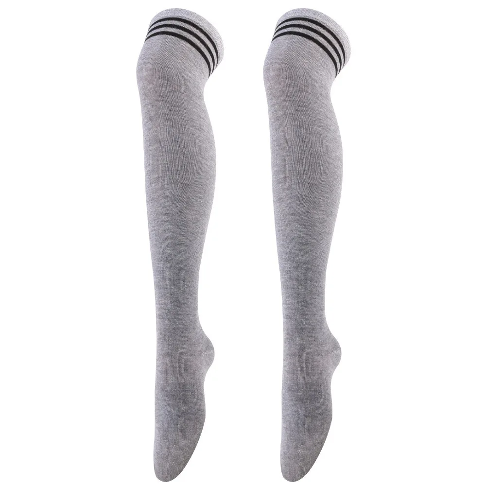 Frauen JK Strümpfe Halloween Party Cosplay Socken Über Knie Oberschenkel Socken Warme Strumpf Frauen Boot Socke Triple Streifen Lange Socken – Detail 22