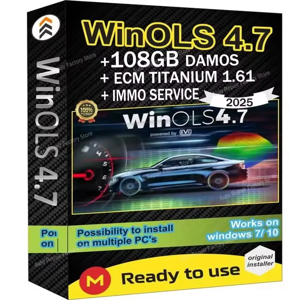 

4 in 1 Winols 4.7 Full Activated +108GB Damos Windows 7 10 11 No virtual Multi-language +ECM TITANIUM 1.61 + IMMO SERVICE Tool