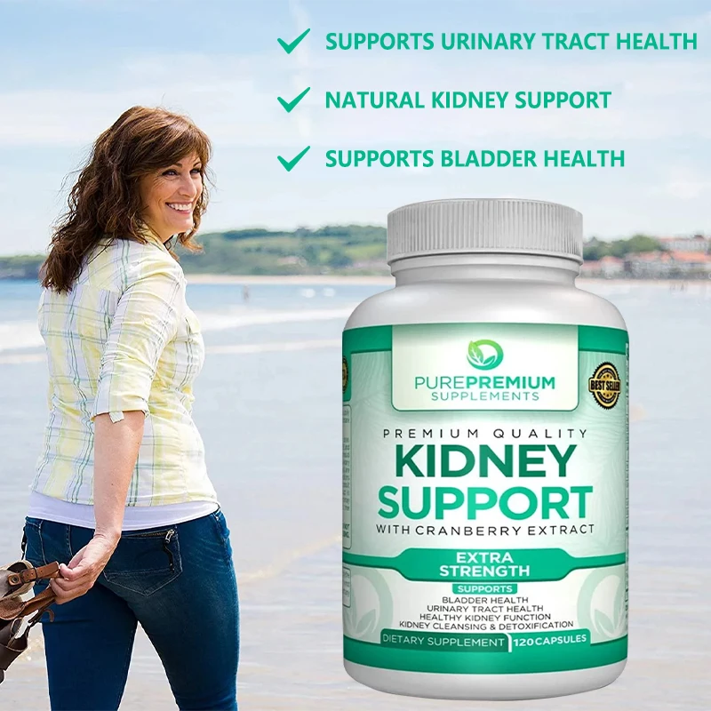 PurePremium Kidney Support Supplement for Urinary Tract and Bladder Health - Cranberry Extract, Astragalus and Uva Ursi