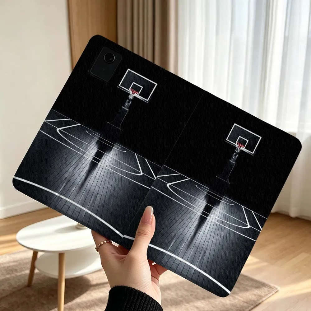 Dark Basketball Court Art For Lenovo Xiaoxin Pad Pro Tab P12 P11 11 13 11.2 inch K11 Plus Pen Tray Tablet Case Soft