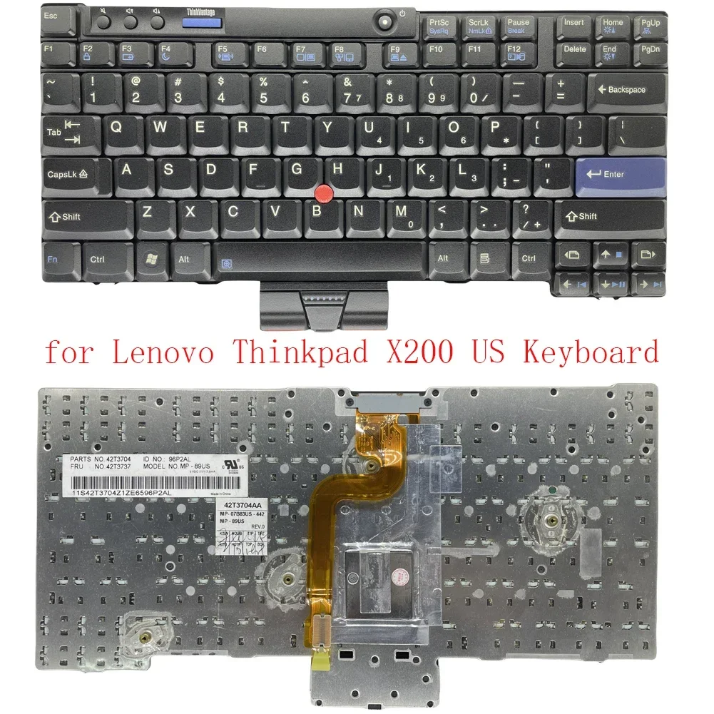 

Replacement for Lenovo Thinkpad X200 X200S X200T X201 X201i X201S X201T US Keyboard