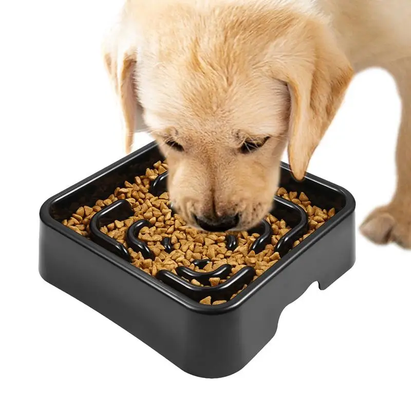 Slow Feeder Dogs Bowl Slow Feeder Bowl For Fast Eater Food Grade Non-Slip Dishwasher Safe Maze Dog Dishes For Fast Eaters Puppy