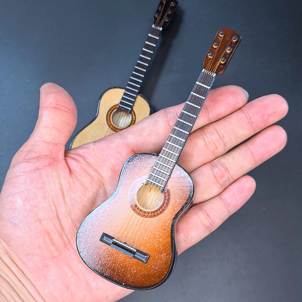 Miniature Musical Instrument with Support Wooden Decorative Ornament Musical Instrument Replica for Miniature Model Decor Gift view 2