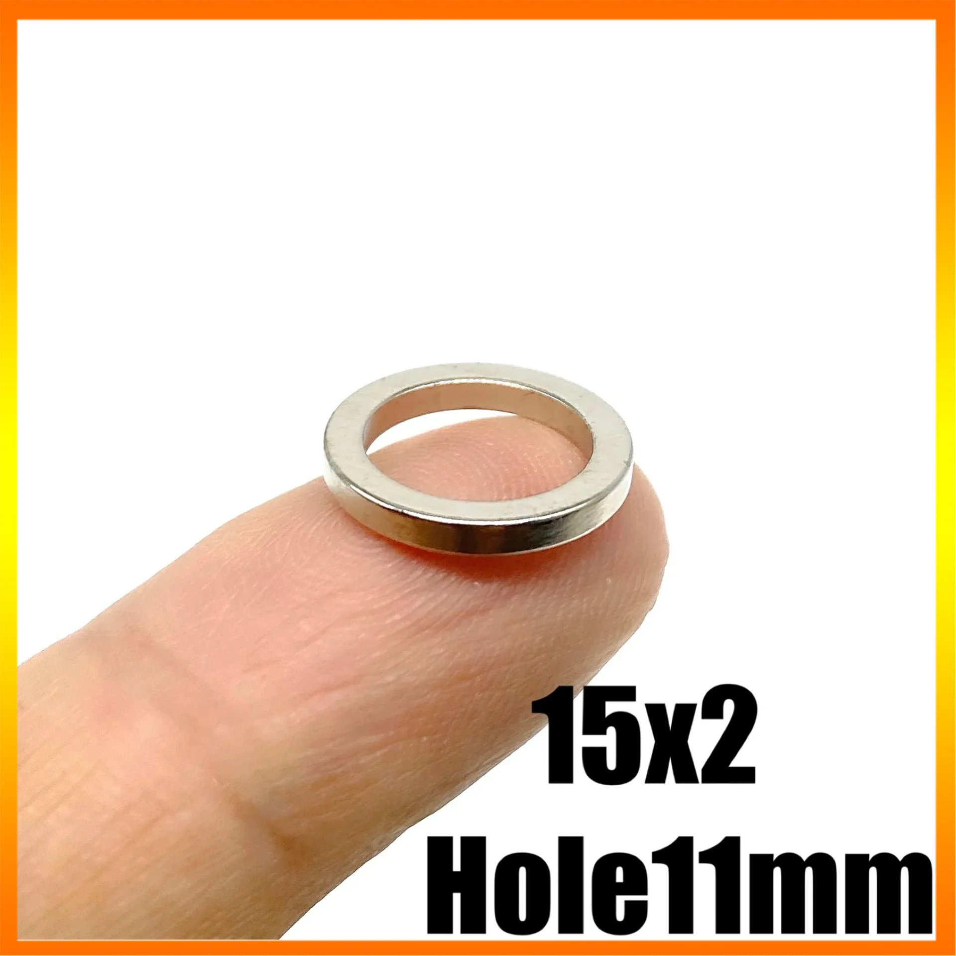 15x2-11mm Magnet  2/10/50/100/200pcs Ring Round Hole Shape 15x2mm Hole 11mm Garage Tool Fridge Office 15*2-11mm Accessory
