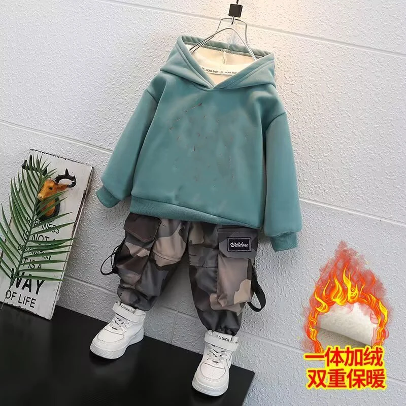 

New Autumn Fashion Children Outfits Baby Girl Clothes Boys Casual Hooded T-Shirt Pants 2Pcs/Sets Toddler Costume Kids Tracksuits