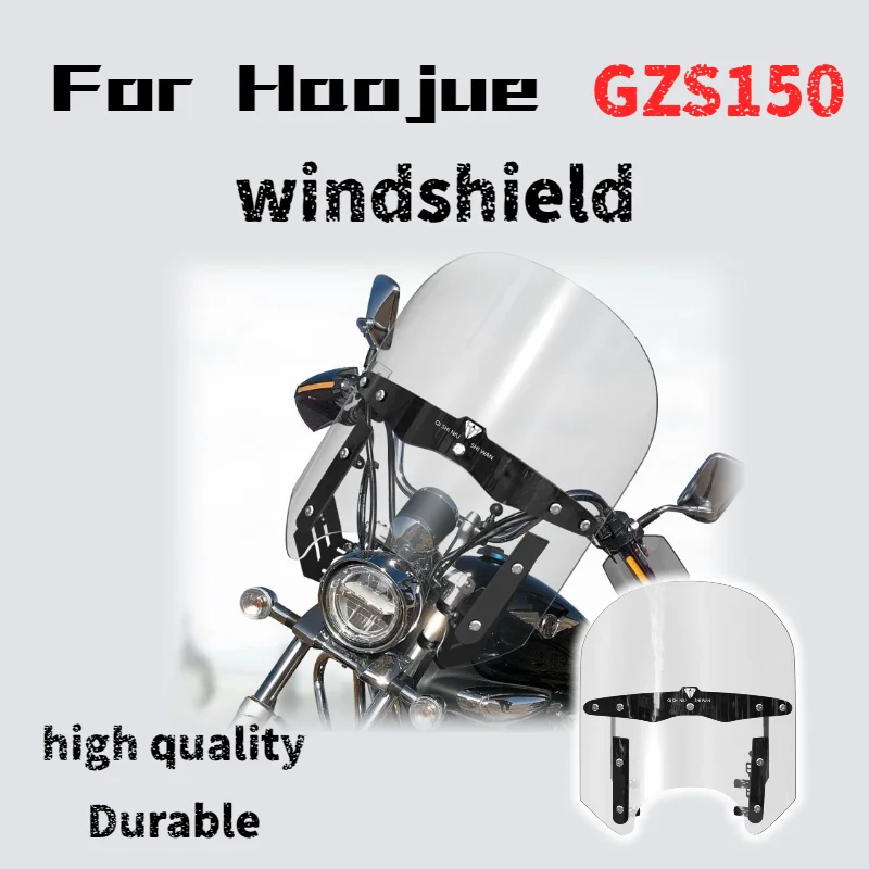 For Haojue GZS150 front windshield modification, enlarge and widen transparent windshield accessories