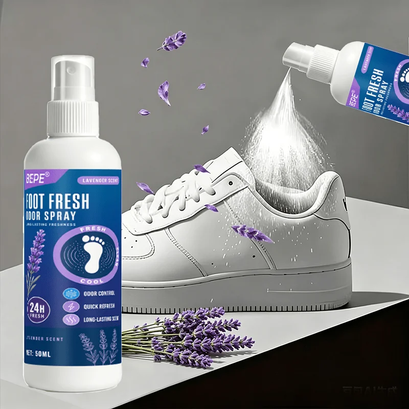 Long-Lasting Deodorizing Spray, Removes Sweat & Shoe Odor, for Gym, Sports, Workout, Sock & Shoe Care, Long-Lasting Freshness