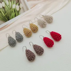 European jewellery Ladies' Women's earrings for women Bohemian handmade droplet hanging fashion rice bead cute earings jewelry