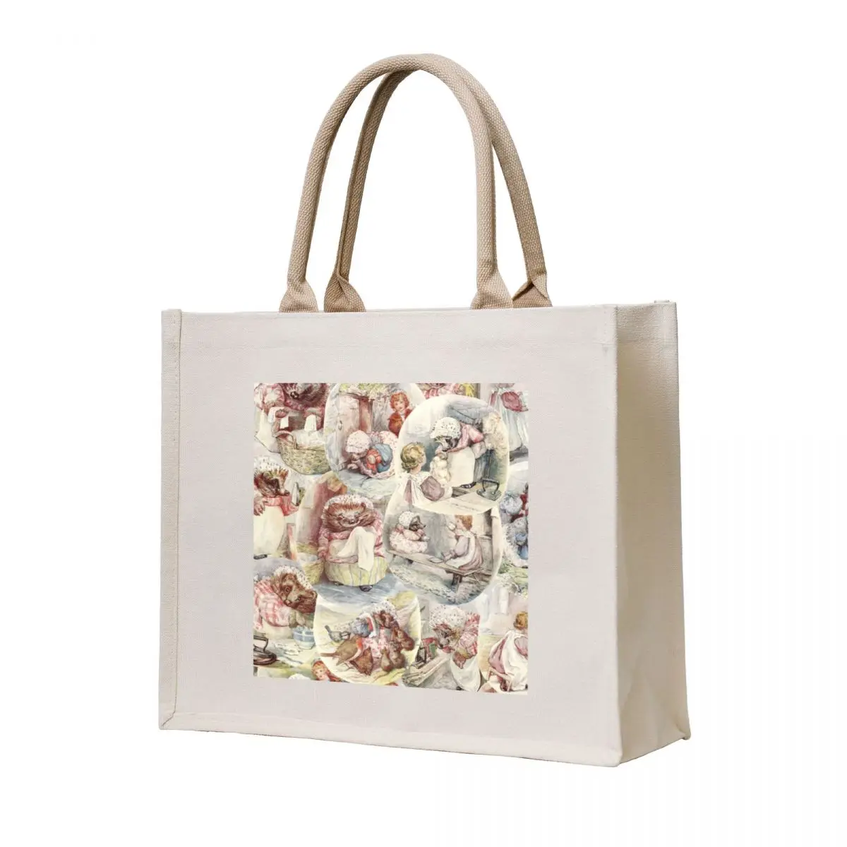 

Mrs Tiddy Winkle Collage Tote Bag handbag sacs de shopping custom fabric bag free delivery bags