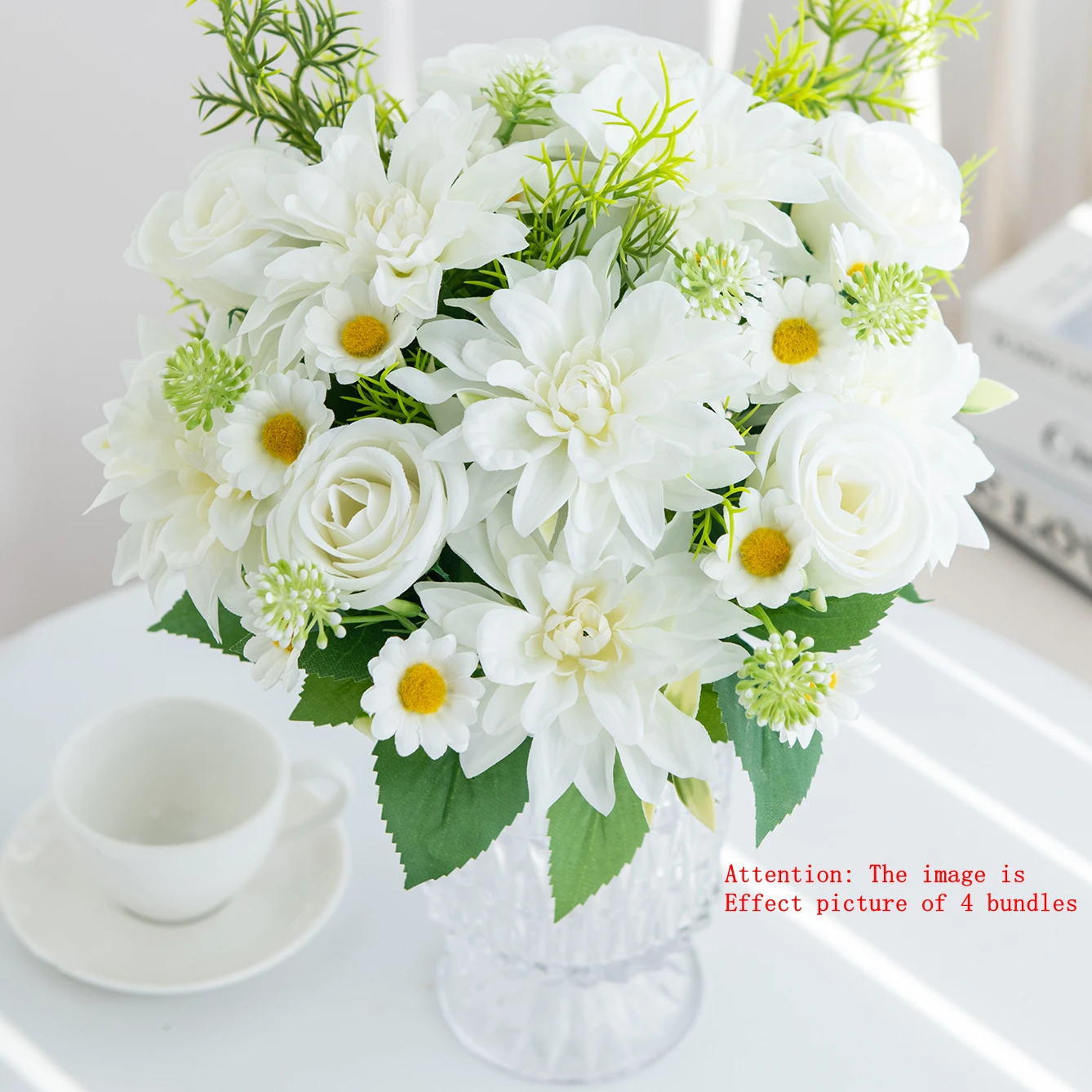 1 peça de rosas dália simuladas, decoração de casa interna para primavera, verão, outono, jardins ao ar livre e várias decorações de férias